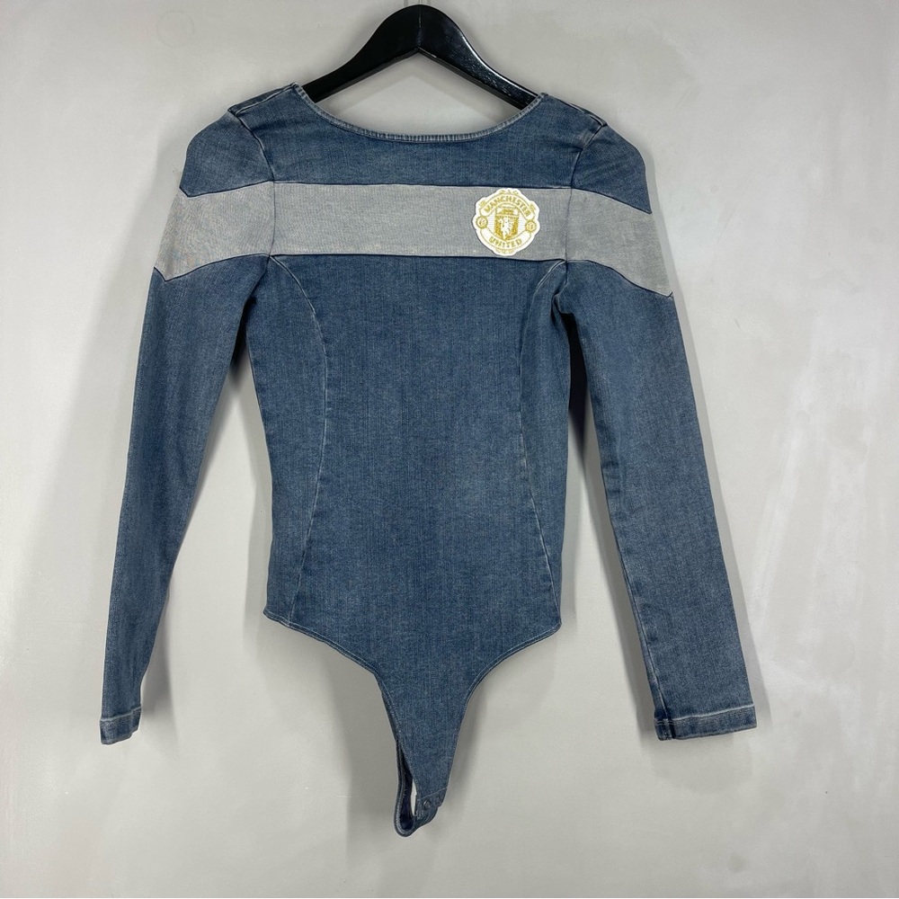 True Religion New With Tags Manchester United Indigo Long Sleeve Bodysuit XS - Picture 4 of 10